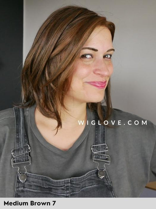 DUO PAGE LONG - capelli misti - 100% fatta a mano - Wig Love - Parrucca SinteticaMedium Brown 7