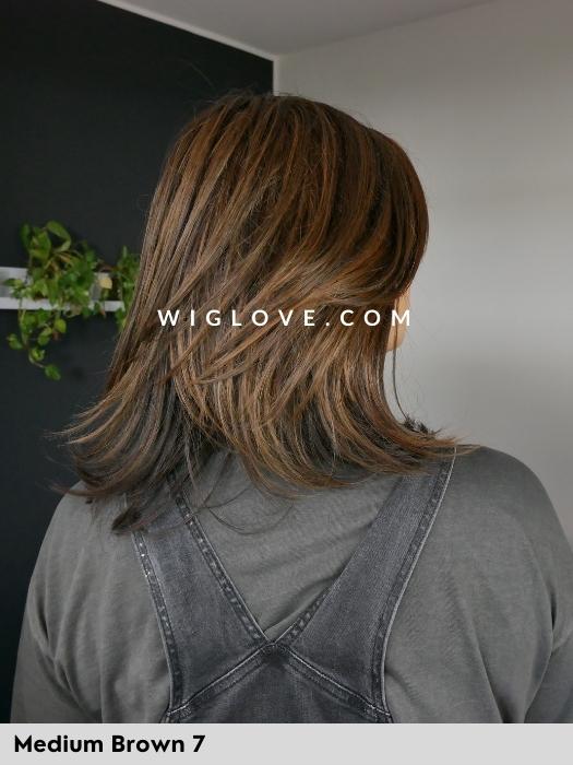 DUO PAGE LONG - capelli misti - 100% fatta a mano - Wig Love - Parrucca SinteticaMedium Brown 7