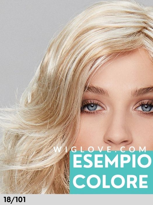 DUO YURI MONO - capelli misti - riga libera e antiscivolo - Wig Love - Parrucca SinteticaLight Blonde 18/101