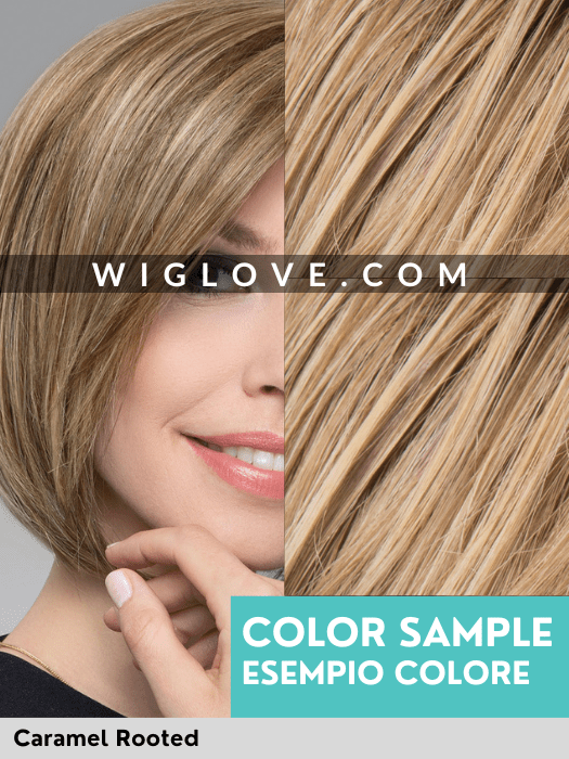 ELEGANCE MONO - Capelli Misti - doppio monofilamento, attaccatura naturale - Wig Love - Parrucca Capelli MistiCaramel Rooted