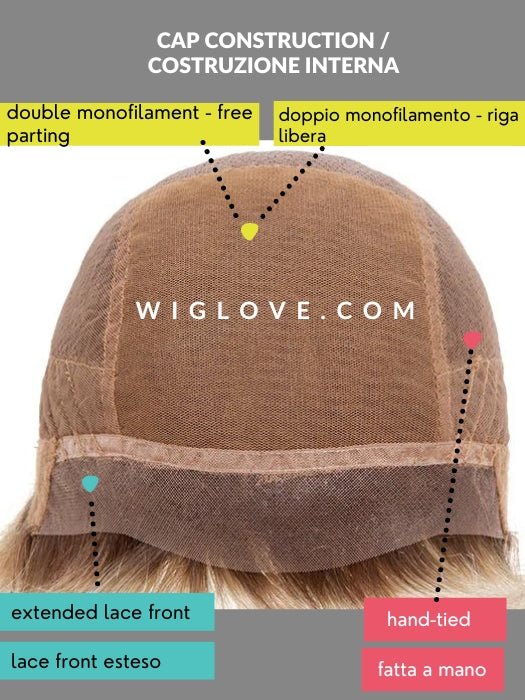 ELEGANCE MONO - Capelli Misti - doppio monofilamento, attaccatura naturale - Wig Love - Parrucca Capelli MistiChampagne Rooted