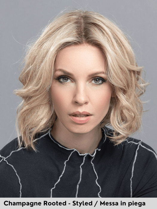 ELEGANCE MONO - Capelli Misti - doppio monofilamento, attaccatura naturale - Wig Love - Parrucca Capelli MistiChampagne Rooted