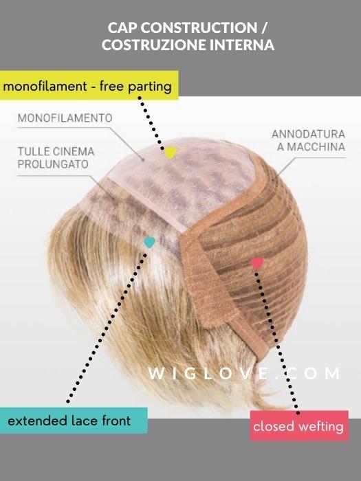 ELEGANCE MONO - Capelli Misti - doppio monofilamento, attaccatura naturale - Wig Love - Parrucca Capelli MistiChampagne Rooted