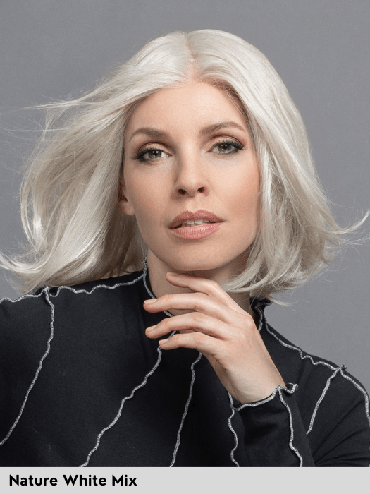 ELEGANCE MONO - Capelli Misti - doppio monofilamento, attaccatura naturale - Wig Love - Parrucca Capelli MistiNature White Mix