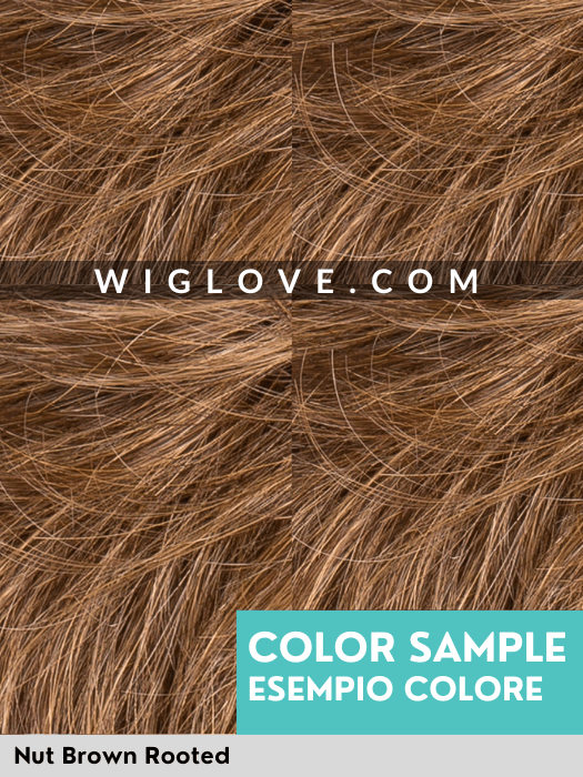 ELEGANCE MONO - Capelli Misti - doppio monofilamento, attaccatura naturale - Wig Love - Parrucca Capelli MistiNut Brown Rooted