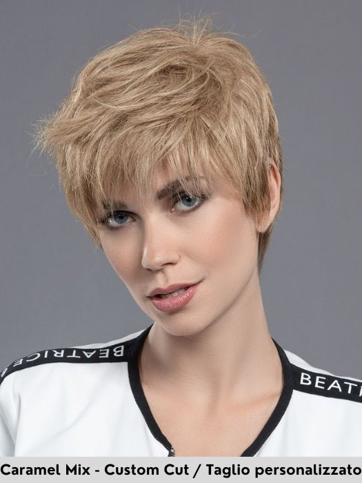 ENCORE - capelli misti - Doppio monofilamento, riga e attaccatura naturale - Wig Love - Parrucca Capelli MistiCaramel Mix