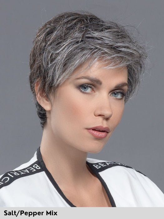ENCORE - capelli misti - Doppio monofilamento, riga e attaccatura naturale - Wig Love - Parrucca Capelli MistiSalt Pepper Mix