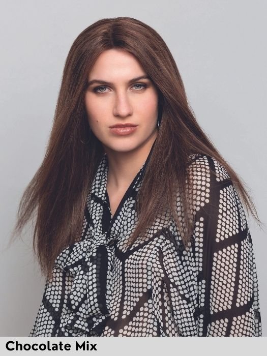 Energy HH Medium di Gisela Mayer colore Chocolate Mix lunghezza 45cm parrucca capelli naturali capelli veri taglio medio lungo per perdita di capelli dovuta ad alopecia o tumore