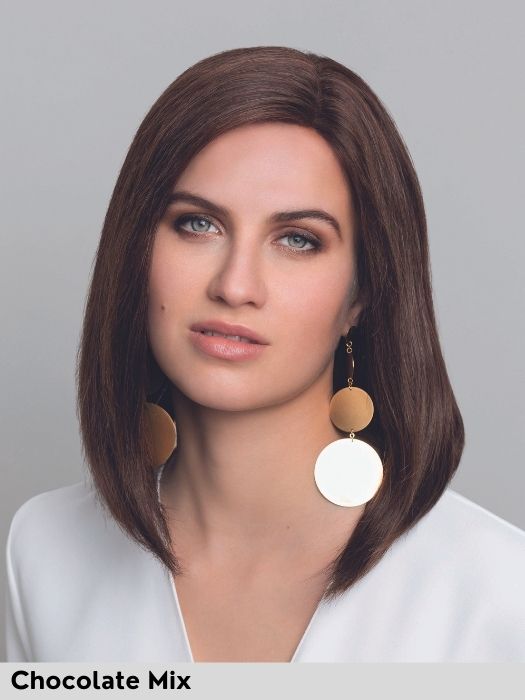 Energy HH Short di Gisela Mayer colore Chocolate Mix lunghezza 35cm parrucca capelli naturali capelli veri taglio medio corto per perdita di capelli dovuta ad alopecia o tumore