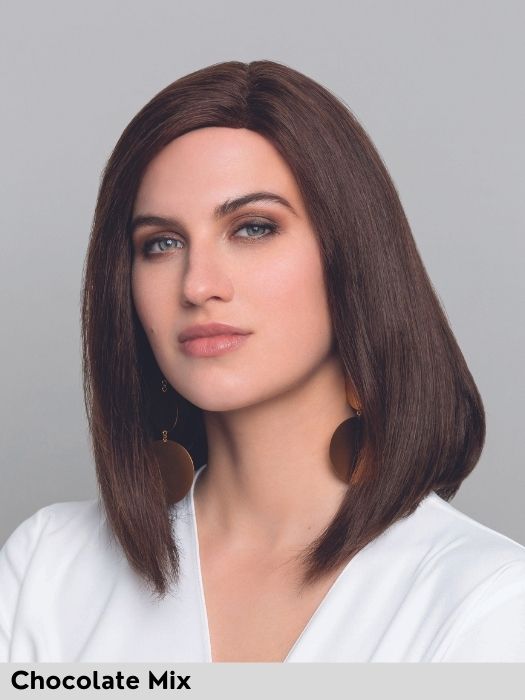 Energy HH Short di Gisela Mayer colore Chocolate Mix lunghezza 35cm parrucca capelli naturali capelli veri taglio medio corto per perdita di capelli dovuta ad alopecia o tumore