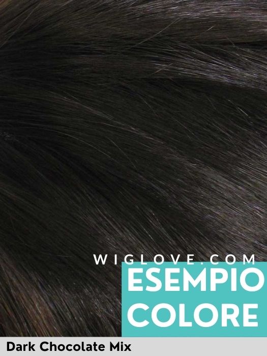 EURO SILVER - Capelli Naturali Europei - attaccatura naturale, riga libera, retro chiuso - Wig Love - Parrucca Capelli VeriEspresso Mix