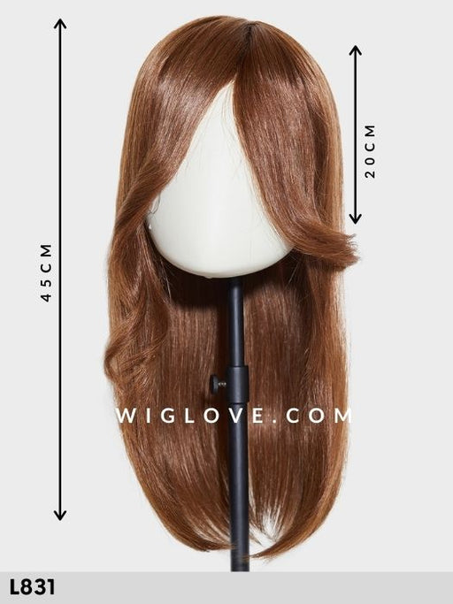Extra long hh filler, Topper capelli naturali di Gisela Mayer con frangia di 20cm e lunghezza complessiva di 45cm 
