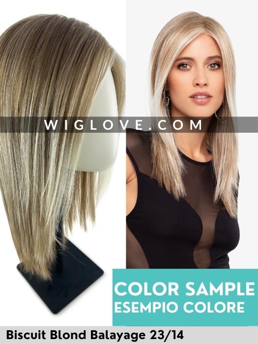 HI BESO - piccolo lace front, riga centrale - Wig Love - Parrucca SinteticaBiscuit Blond Balayage