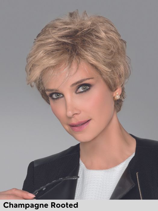 IMPULSE COMFORT - capelli misti - doppio monofilamento, 100% fatta a mano - Wig Love - Parrucca Capelli MistiChampagne Rooted