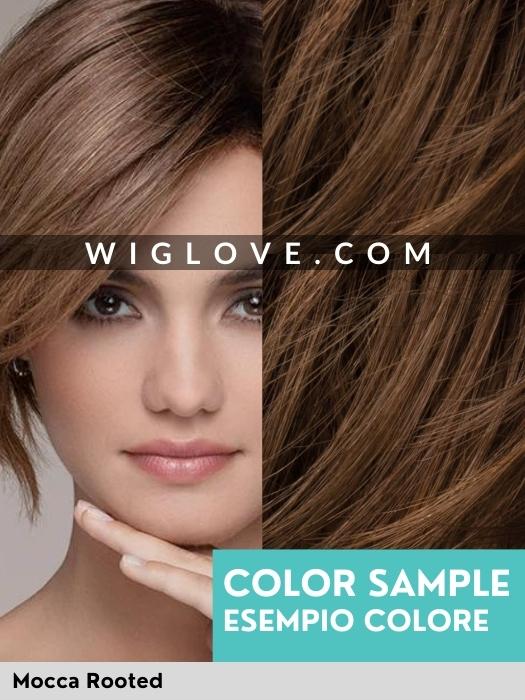 IMPULSE COMFORT - capelli misti - doppio monofilamento, 100% fatta a mano - Wig Love - Parrucca Capelli MistiMocca Rooted