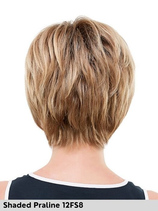 Judi di Jon Renau parrucca sintetica termoresistente corta resistente al calore colore Shaded Praline per perdita o assottigliamento di capelli dovuto ad alopecia o tumore