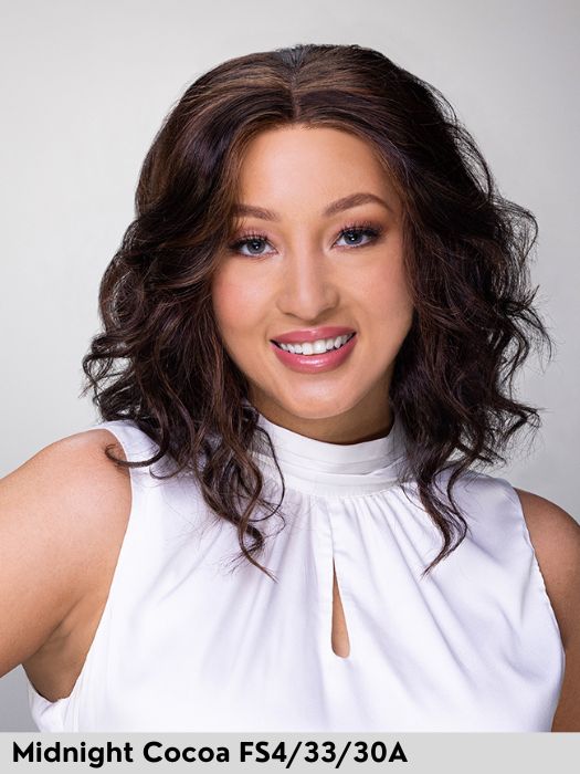 JULIANNE LITE PETITE - Taglia small - 100% fatta a mano - Lace front esteso - Wig Love - Parrucca SinteticaMidnight Cocoa