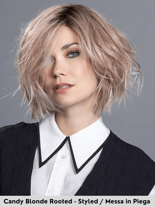 LIA MONO PART - attaccatura naturale, riga sinistra - Wig Love - Parrucca SinteticaCandy Blonde Rooted