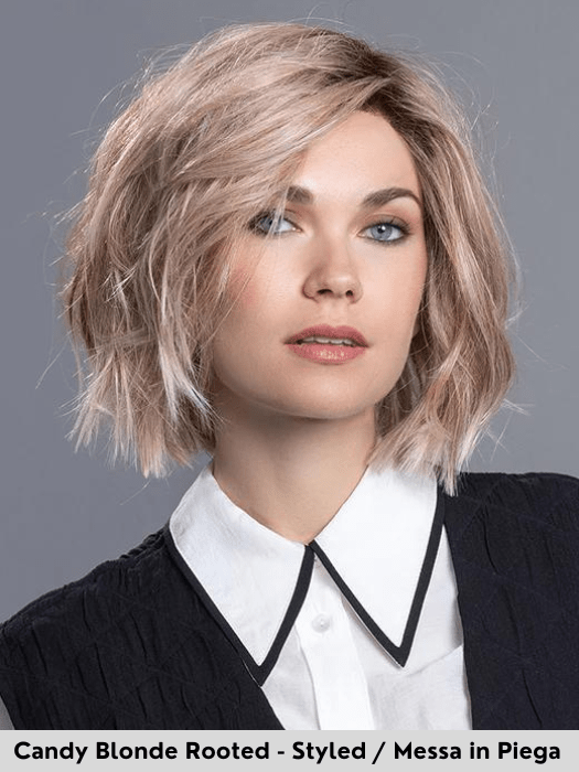 LIA MONO PART - attaccatura naturale, riga sinistra - Wig Love - Parrucca SinteticaCandy Blonde Rooted