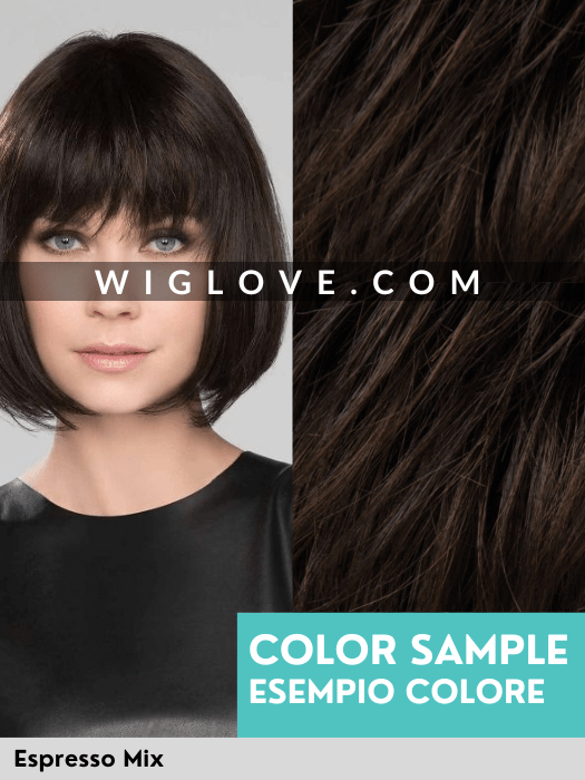 LIA MONO PART - attaccatura naturale, riga sinistra - Wig Love - Parrucca SinteticaEspresso Mix