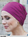 Turbante Lisa di Gisela Mayer tinta unita con fascia fantasia a parte per perdita di capelli dovuta ad alopecia o tumore