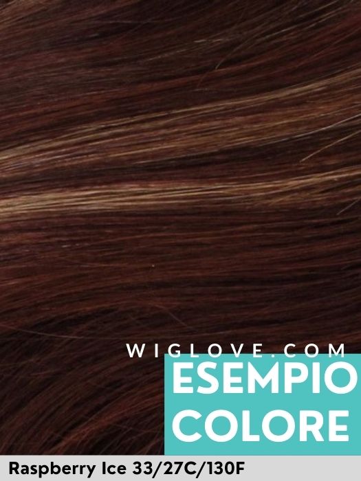 LUXERY LACE C - Capelli Naturali Remy - 100% fatta a mano - Wig Love - Parrucca Capelli VeriRaspberry Ice 33/27C/130F