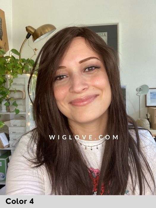 Luxery Lace E color 4 cappuccino, parrucca donna capelli lunghi remy Gisela Mayer
