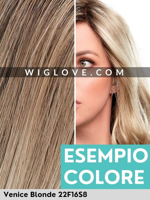 MAEVE - attaccatura naturale, riga centrale - Wig Love - Parrucca SinteticaVenice Blonde HD