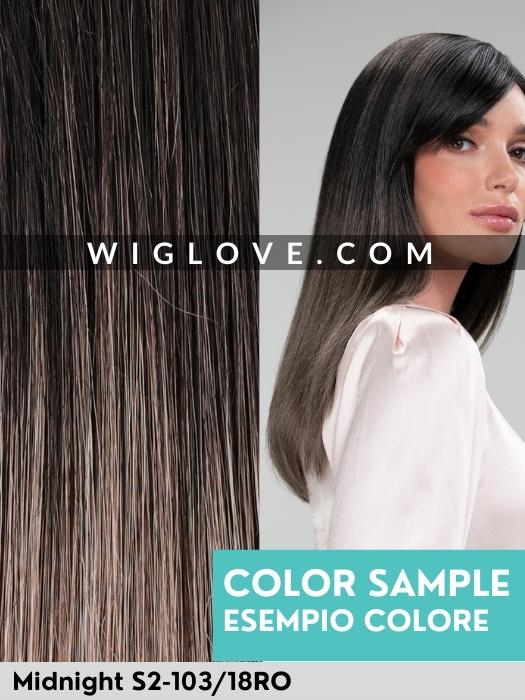 Midnight S2-103/18RO Jon Renau Synthetic wig, parrucca sintetica di altissima qualità per alopecia e cure tumorali 