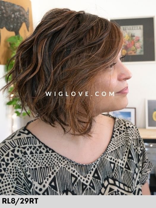 NATURE GLAM MONO LACE - riga libera, attaccatura naturale - Wig Love - Parrucca SinteticaRL8/29RT