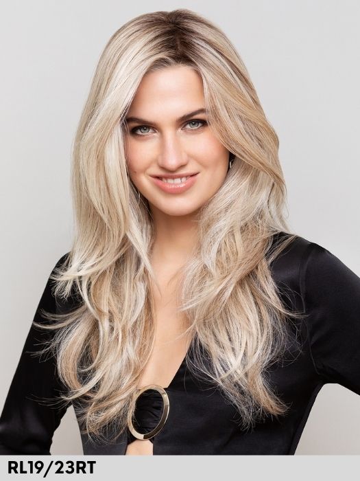 Nature Long Mono Lace di Gisela Mayer colore RL19/23RT parrucca sintetica lunga termoresistente per perdita di capelli dovuta ad alopecia o tumore