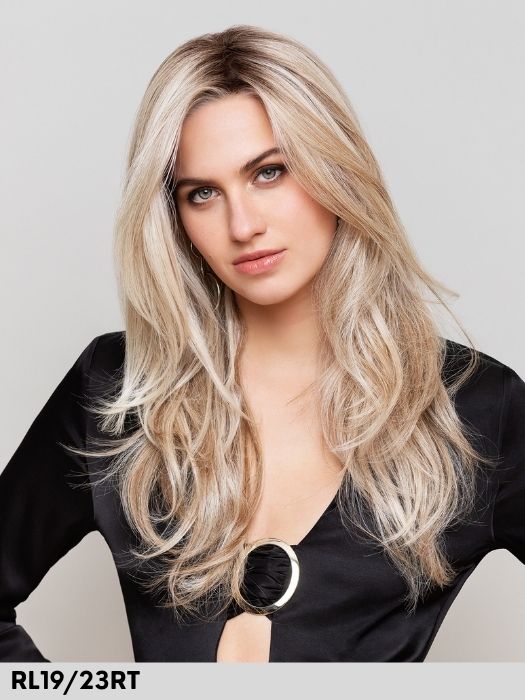 Nature Long Mono Lace di Gisela Mayer colore RL19/23RT parrucca sintetica lunga termoresistente per perdita di capelli dovuta ad alopecia o tumore