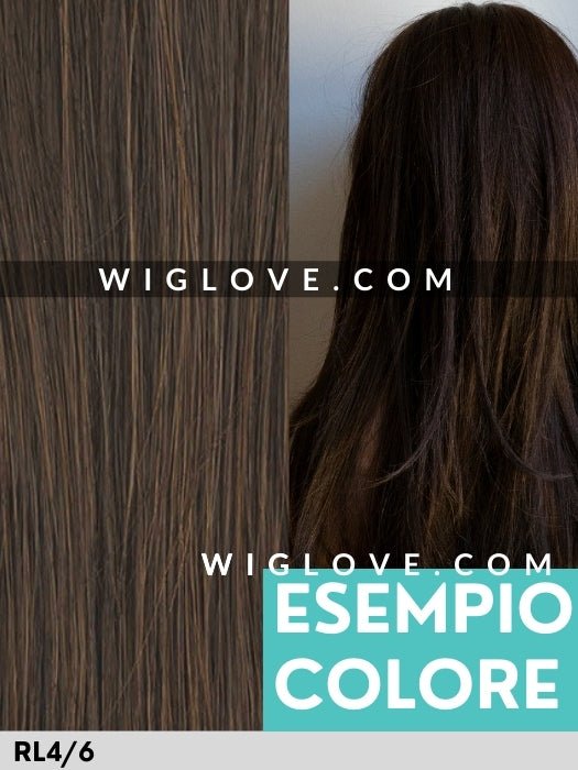 NATURE RUN MONO LACE - riga libera, attaccatura naturale - Wig Love - Parrucca SinteticaBlack Coffee RL4/6