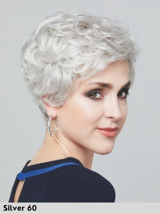 New Sophia Mono di Gisela Mayer parrucca sintetica corta monofilamento colore Silver 60 vendita parrucche per perdita di capelli dovuta ad alopecia o tumore