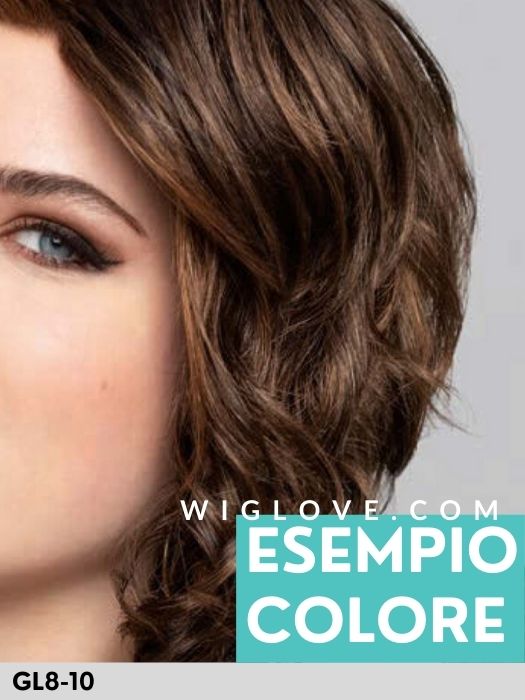 NEW YORK MONO LACE DELUXE - 100% fatta a mano, antiscivolo - Wig Love - Parrucca SinteticaClassic Brown GL8/10