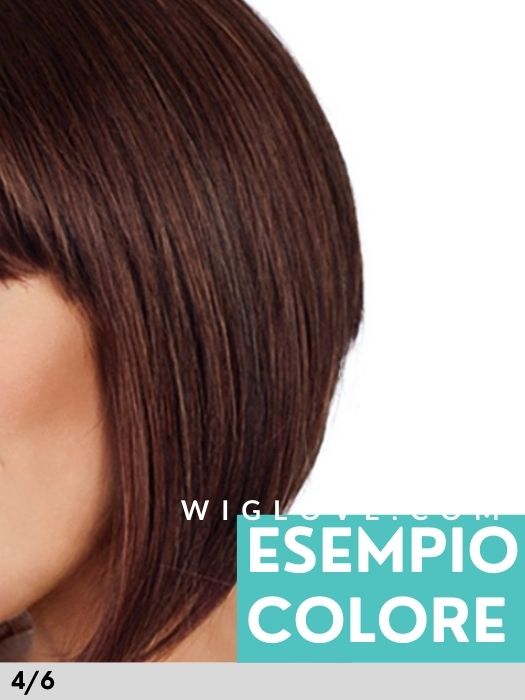 NINA LACE - Capelli Naturali - Wig Love - Parrucca Capelli VeriDark Chocolate Brown 4/6