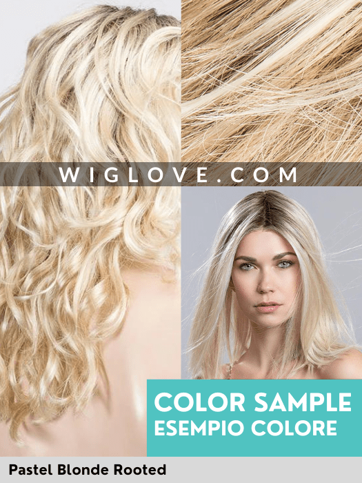 NOVEL DELUXE - 100% fatta a mano, attaccatura naturale, riga libera - Wig Love - Parrucca SinteticaPastel Blonde Rooted