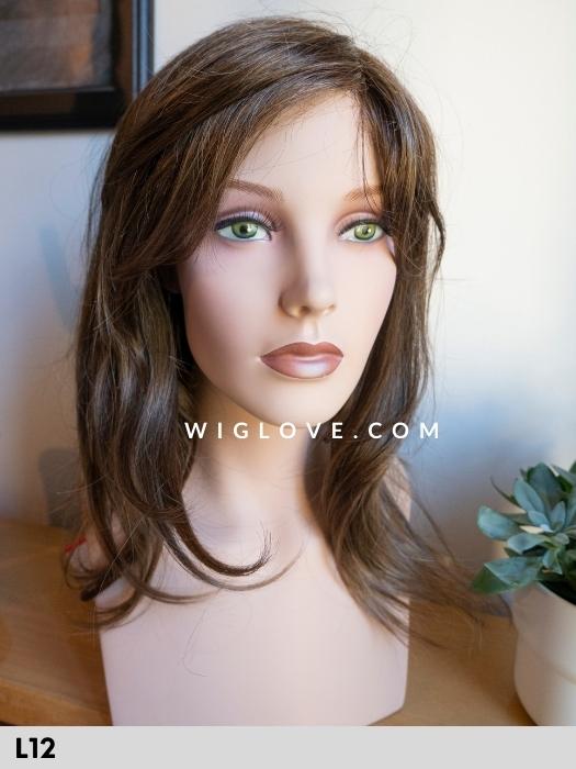 PAULINE LACE SHORT SMALL - 100% fatta a mano, lace front esteso - Wig Love - Parrucca SinteticaLight Brown L12