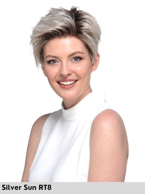 PETITE EASTON - S - attaccatura naturale, riga libera - Wig Love - Parrucca SinteticaSilver Sun RT8