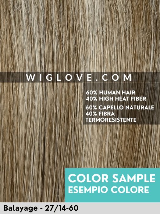 PRIME LONG DELUXE - Capelli Naturali 100% fatta a mano - Wig Love - Parrucca Capelli Veri27/14 - 60