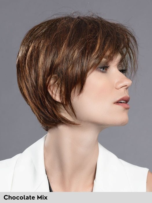 PROMISE - capelli misti - Doppio monofilamento, riga e attaccatura naturale - Wig Love - Parrucca Capelli MistiChocolate Mix