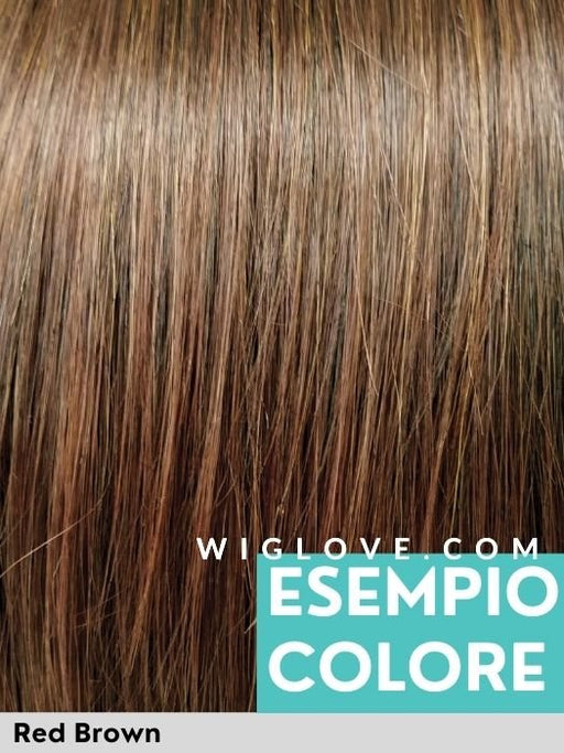 EMERY - riga in monofilamento, attaccatura naturale - Wig Love - Parrucca SinteticaRed Brown