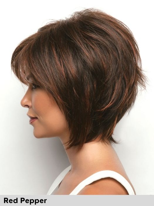 Reese di Noriko parrucca sintetica taglia m l media large colore Red Pepper per perdita di capelli dovuta ad alopecia o tumore