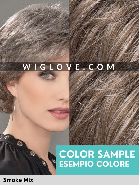 ROMANCE DELUXE - 100% fatta a mano, attaccatura naturale, riga libera - Wig Love - Parrucca SinteticaSmoke Mix