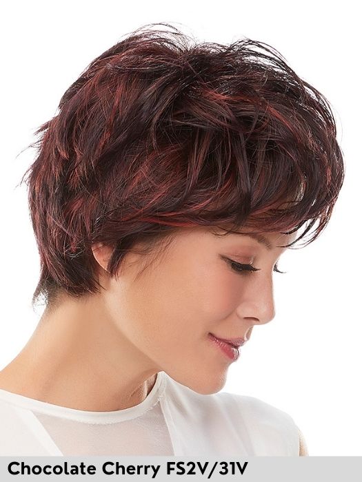 Parrucca Donna Marrone-Rosso Biondo con Meches Corto Parrucca Donna Marrone-Rosso Biondo con Meches Corto