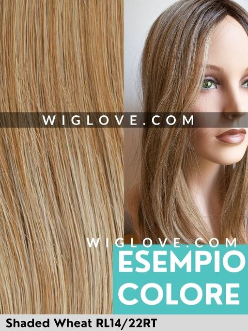 NATURE TOP CURLY 45cm - Fibra Termoresistente - Wig Love - TopperShaded Wheat RL14/22RT