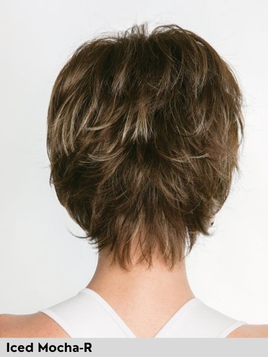 Sky di Noriko parrucca sintetica corta taglia m l media large colore Iced Mocha R per perdita di capelli dovuta ad alopecia o tumore