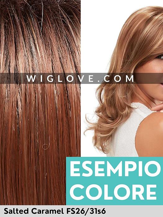 SKYLAR - riga libera, attaccatura naturale - termoresistente - Wig Love - Parrucca SinteticaShaded Pralines and Cream