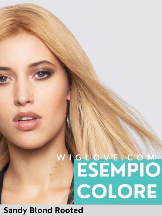 SPIRIT LACE - Capelli Naturali Mossi - 100% fatta a mano - Wig Love - Parrucca Capelli VeriSandy Blond Rooted