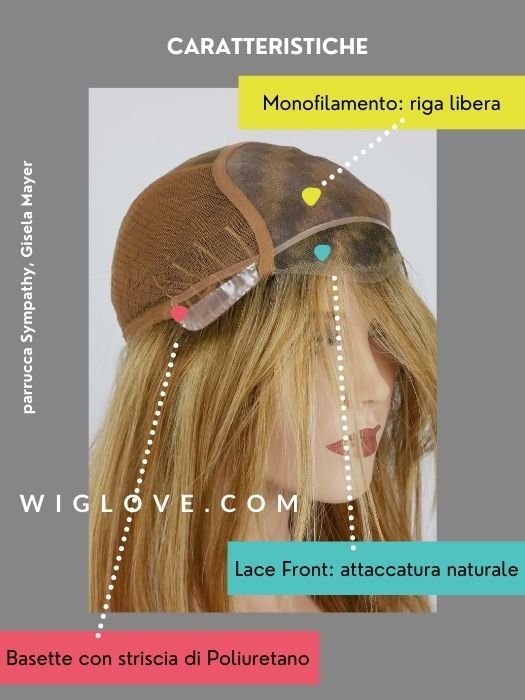 SYMPATHY HH MONO LACE DELUXE - S/M/L - 100% Capelli Remy - 100% fatta a mano - Wig Love - Parrucca Capelli VeriL